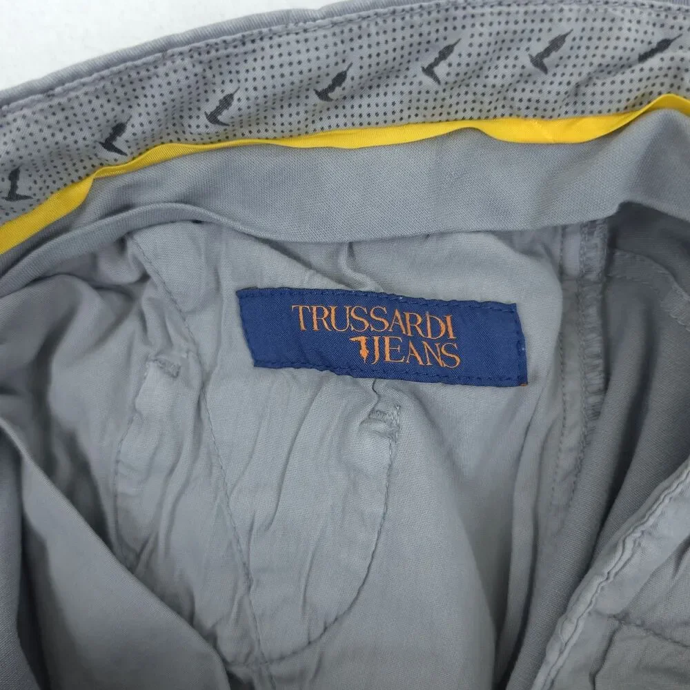 Trussardi Pants Chinos Jeans Men's 52 (Measures 35x33) Gray Casual